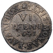 6 Pfennig - Ferdinand of Bayern, Germany, 1639-1648 reverse image