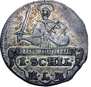1 Schilling - Maximilian Frederick of Königsegg-Rothenfels, Germany, 1764 reverse image