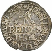 1⁄24 Reichsthaler - Frederick Christian, Germany, 1692-1693 reverse image