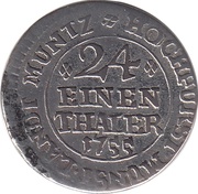 1⁄24 Thaler - Clemens August, Germany, 1755 reverse image