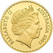 150 Dollars - Elizabeth II 4th Portrait - Bluebell - Gold Proof obverse image