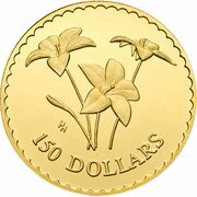 150 Dollars - Elizabeth II 4th Portrait - Bluebell - Gold Proof, Australia, 2003 reverse image