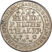 1⁄12 Reichsthaler - Francis Arnold, Germany, 1710 reverse image