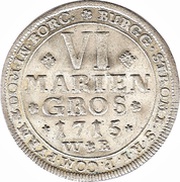6 Mariengroschen - Francis Arnold, Germany, 1711-1718 reverse image