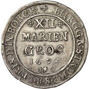 12 Mariengroschen - Frederick Christian of Plettenberg, Germany, 1692-1694 reverse image