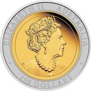 150 Dollars - Elizabeth II 6th Portrait - Wedge-tailed Eagle - Bi-Metalic Bullion Coin obverse image