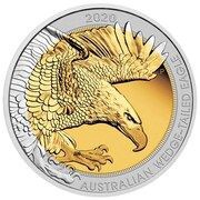 150 Dollars - Elizabeth II 6th Portrait - Australian Wedge-tailed Eagle - Bi-Metal Coin, Australia, 2020 reverse image