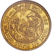 1 Schautaler - Ferdinand of Bayern Gold pattern strike, Germany, 1638 reverse image