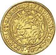 10 Ducats - Ferdinand of Bayern Gold Pattern obverse image