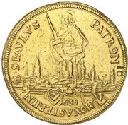 10 Ducats - Ferdinand of Bayern Gold Pattern, Germany, 1638 reverse image