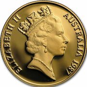 200 Dollars - Elizabeth II 3rd Portrait - First Fleet Departure - Gold Bullion Coin obverse image