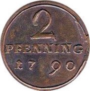 2 Pfenning, Germany, 1790 reverse image