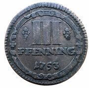 3 Pfennig, Germany, 1739-1760 reverse image