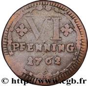 6 Pfenning, Germany, 1762 reverse image