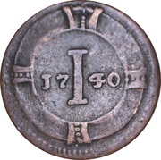 1 Pfennig, Germany, 1740-1750 reverse image