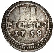 2 Pfenning, Germany, 1740-1759 reverse image