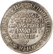 1 Thaler Wiedertäufer, Germany, 1534 reverse image