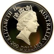 200 Dollars - Elizabeth II 3rd Portrait - Australian Nugget - Gold Bullion Coin obverse image