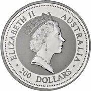 200 Dollars - Elizabeth II 3rd Portrait - Koala - Platinum obverse image