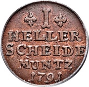 1 Heller - William V, Germany, 1766-1791 reverse image