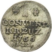 1 Conventionskreuzer - WIlhelm V, Germany, 1766 reverse image