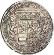1 Thaler - John Francis, Henry, William Moritz, Henry Casimir and Francis Alexander Badehosentaler, Germany, 1681 reverse image