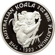 200 Dollars - Elizabeth II 3rd Portrait - Koala - Platinum reverse image