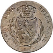 1 Thaler - Frederick August, Germany, 1810-1815 reverse image