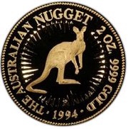 200 Dollars - Elizabeth II 3rd Portrait - Australian Nugget - Gold Bullion Coin, Australia, 1994 reverse image