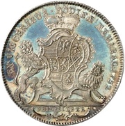 1 Thaler - Charles August Ausbeutetaler, Germany, 1752 reverse image