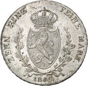 1 Thaler - Frederick William of Weilburg, Germany, 1809 reverse image
