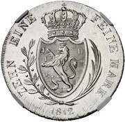 1 Thaler - Frederick William of Weilburg Pattern, Germany, 1812 reverse image