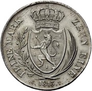 1 Thaler - Frederick William of Weilburg Konventionstaler, Germany, 1813-1815 reverse image