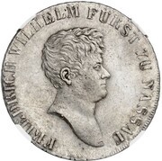 1 Thaler - Frederick William of Weilburg Konventionstaler; Pattern obverse image