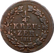 ¼ Kreuzer - Frederick William and Frederick August Joint Coinage, Germany, 1808-1814 reverse image