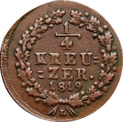 ¼ Kreuzer - William reverse image