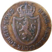 ½ Kreuzer - Frederick William and Frederick August Joint Coinage obverse image