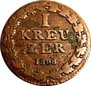 1 Kreuzer - Frederick William, Germany, 1808 reverse image