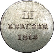3 Kreuzers - Frederick August, Germany, 1811-1815 reverse image