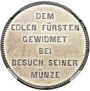 1 Vereinsthaler - Adolph Mint Visit - Pattern reverse image