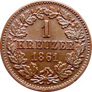 1 Kreuzer - Adolphe, Germany, 1859-1863 reverse image