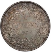 1 Gulden - William, Germany, 1838-1839 reverse image