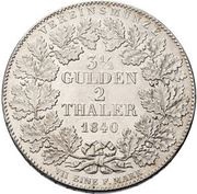 2 Thalers / 3½ Gulden - Adolph, Germany, 1840 reverse image