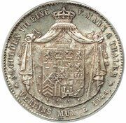 2 Thalers / 3½ Gulden - Adolphus, Germany, 1844 reverse image