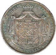 2 Thalers / 3½ Gulden - Adolph, Germany, 1844-1854 reverse image