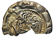 Denier Bracteate - Theodoric II of Meißen, Germany, 1242-1272 reverse image