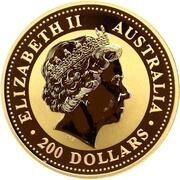 200 Dollars - Elizabeth II 4th Portrait - Year of the Dragon - Gold Bullion Coin obverse image