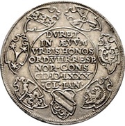 ½ Guldiner Pflegamtsguldiner, Germany, 1580 reverse image