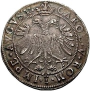 ½ Thaler, Germany, 1554 reverse image