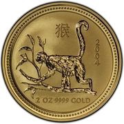 200 Dollars - Elizabeth II 4th Portrait - Year of the Monkey - Gold Bullion Coin, Australia, 2004 reverse image